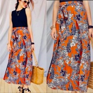 CAbi Calypso Paradise Floral Maxi Skirt Sz M
